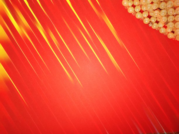 一张纸是红色的。右上方是一块珍珠手镯的碎片。女人的美丽的珠宝。金色的散景以太阳的形式在中间闪烁。鲜红的细微差别图片下载