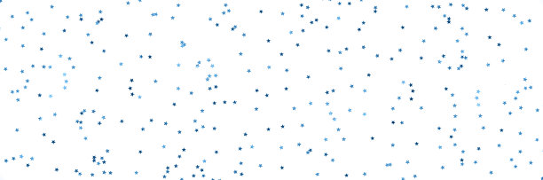 白色背景上一串蓝色星星做成的横幅。图片下载