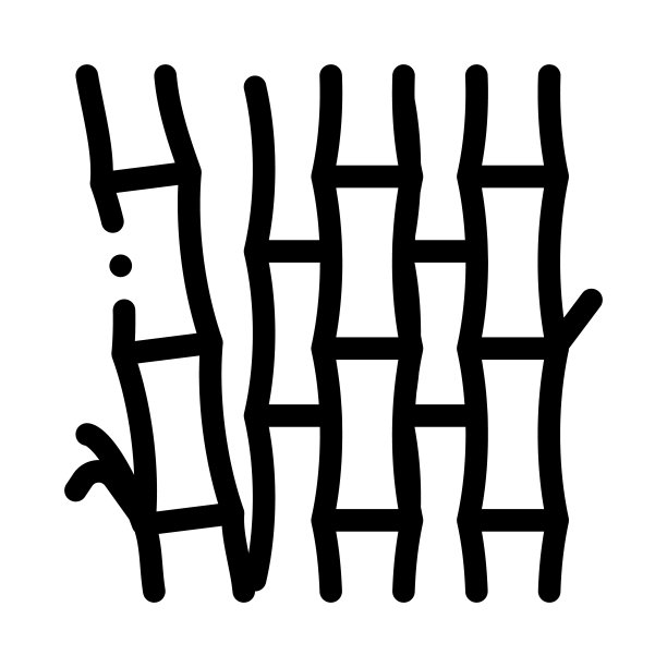 竹茎图标矢量轮廓插图图片下载