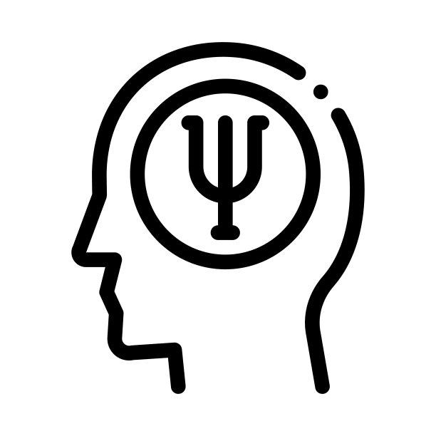 人脑心理学图标矢量轮廓图图片下载