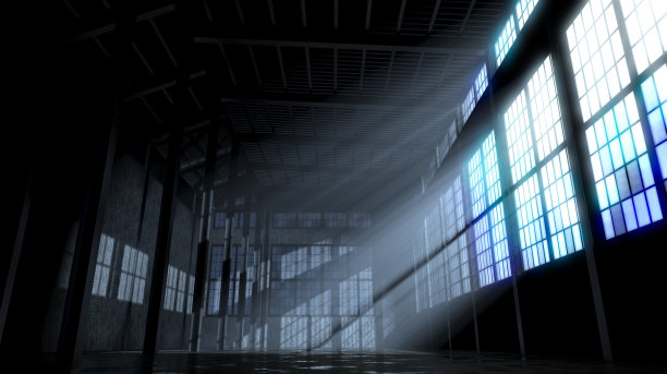 废弃的工厂内部图片下载