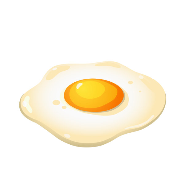 卡通风格的早餐煎蛋。图片下载