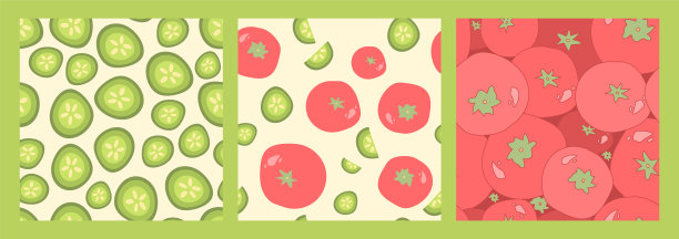 三种蔬菜模式图片下载