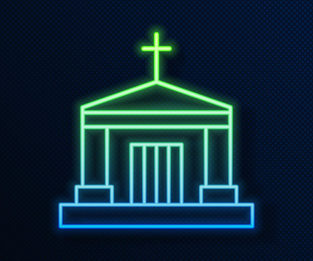 古老的地下室图标孤立在蓝色背景上。墓地的象征。埋葬死者的骨瓮或地窖向量图片下载