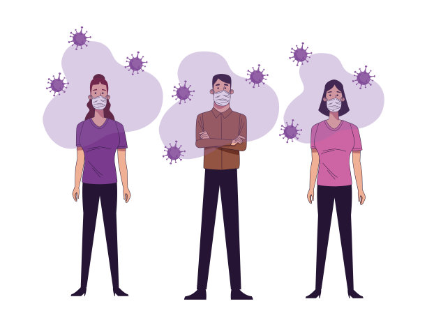 年轻人戴着医用口罩图片下载