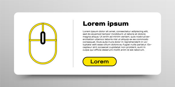 鼠标图标隔离在白色背景上。光学与车轮符号。色彩斑斓的轮廓的概念。向量图片下载