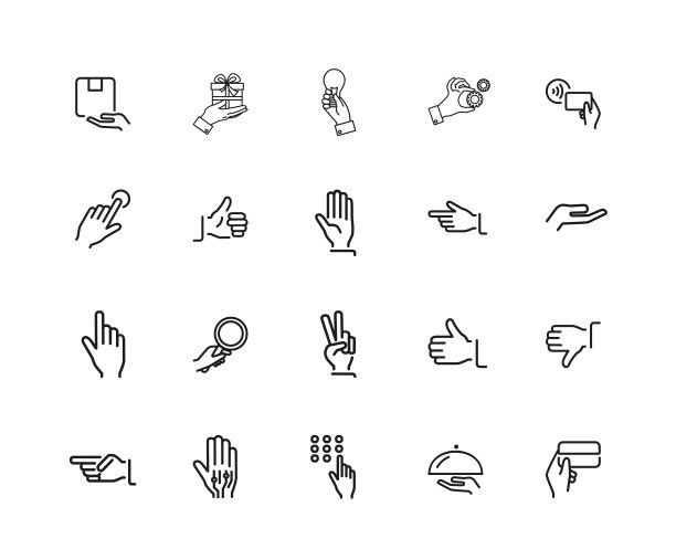 手的图标集图片下载