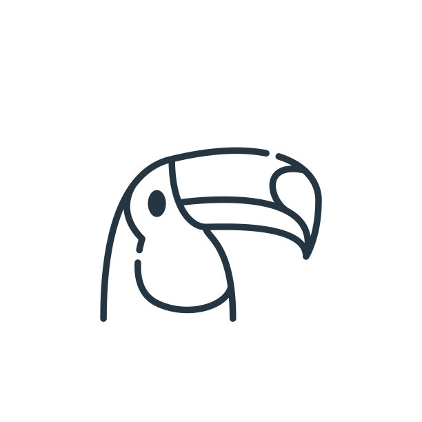 巨嘴鸟矢量图标。巨嘴鸟可编辑的中风。巨嘴鸟线性符号用于web和移动应用程序，标志，印刷媒体。细线说明。矢量孤立轮廓绘制。图片下载