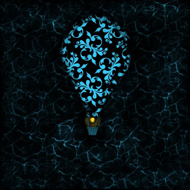 气球在夜间闪电中放电。奇妙的数字。图片下载