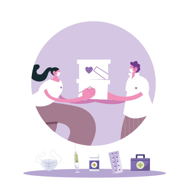 佩戴口罩和医疗用品图片下载