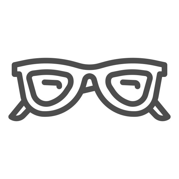 太阳镜线图标，夏季配件概念，眼镜标志上的白色背景，眼镜图标在轮廓风格的移动概念和网页设计。矢量图形。图片下载