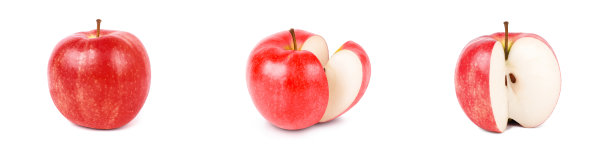 三个红苹果。图片下载