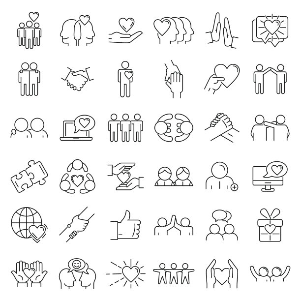 友谊图标设置，轮廓样式图片下载