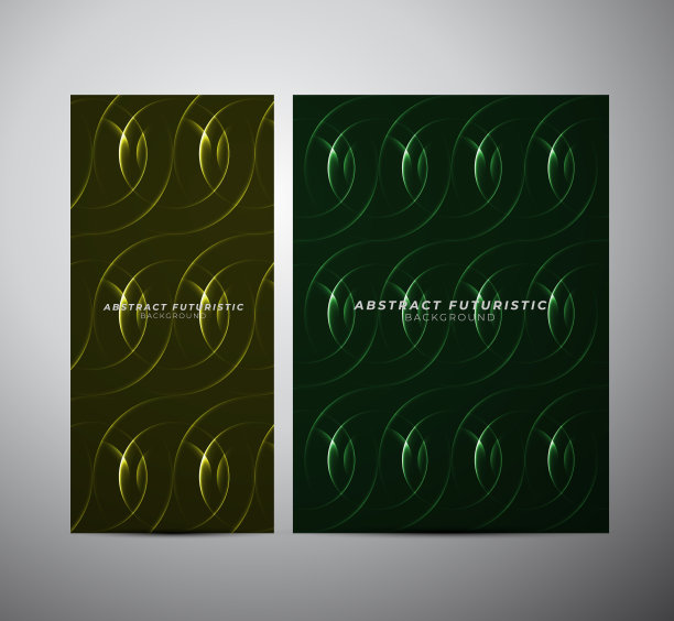 抽象发光的圆环线横幅背景。抽象的未来主义艺术墙纸。图片下载