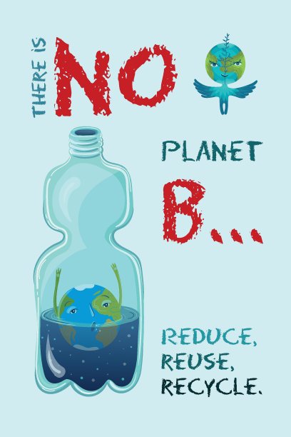 矢量概念生态说明行星地球淹死在塑料瓶。图片下载