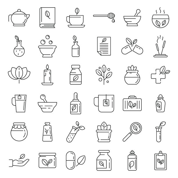植物治疗图标设置，轮廓样式图片下载
