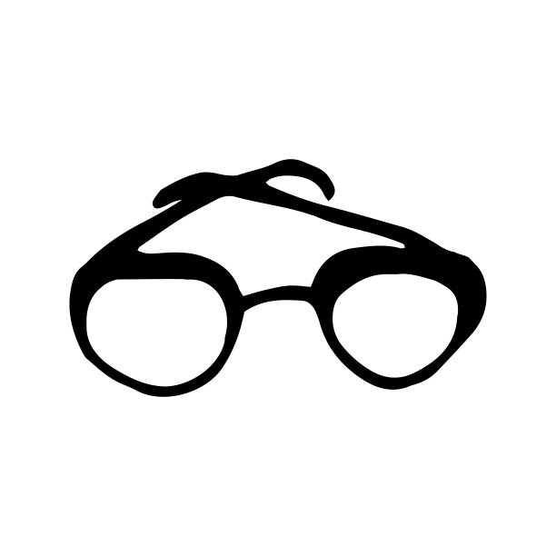 单手画太阳镜。涂鸦矢量插图。适合贺卡、海报、贴纸和时尚设计的可爱元素。在白色背景上隔离图片下载