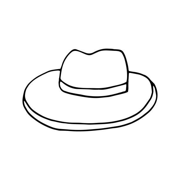 夏日帽单元素涂鸦集。手绘矢量插图贺卡，海报，贴纸和时装设计。图片下载