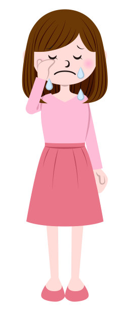 一个女人哭泣的插图图片下载