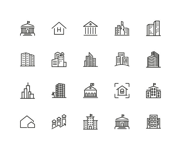 建筑图标设置图片下载