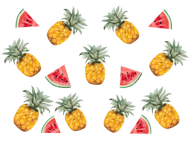 亮丽的画面配以水果的形象图片下载