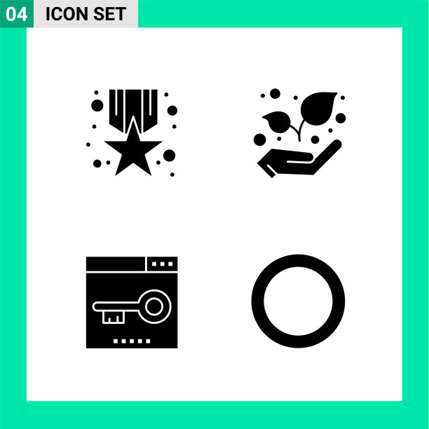 包4固体样式图标设置字形符号图片下载