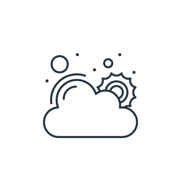 好的天气矢量图标。好天气可编辑的笔划。良好的天气线性符号，用于web和移动应用程序，标志，印刷媒体。细线说明。矢量孤立轮廓绘制。图片下载