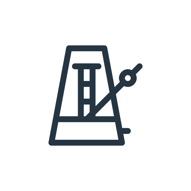 metronome矢量图标。节拍器可编辑的中风。节拍器线性符号，用于网络和移动应用程序，标志，印刷媒体。细线说明。矢量孤立轮廓绘制。图片下载