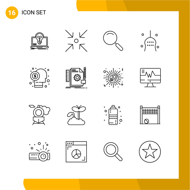 16图标设置线条样式图标包轮廓符号图片下载