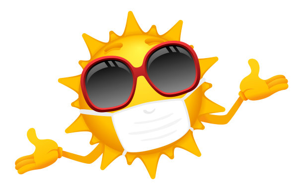 卡通太阳人物防病毒图片下载