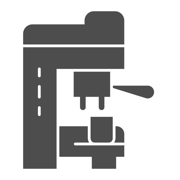 咖啡机固体图标，家用电器概念，咖啡机标志在白色背景，电动机器使咖啡图标在移动和网络的象形风格。矢量图形。图片下载