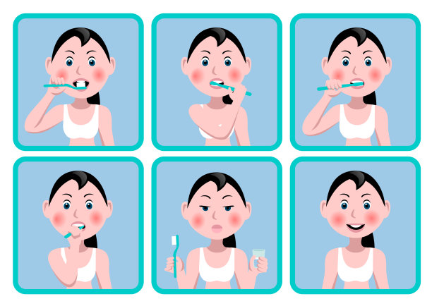 一个会刷牙的女孩图片下载