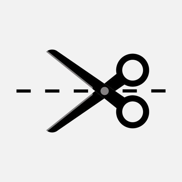 剪子图标，切口路径图片下载