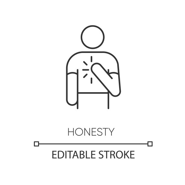 诚实像素完美线性图标。细线可定制的插图。真实、真诚和信任的轮廓符号。值得信赖的人。矢量孤立轮廓绘制。可编辑的中风图片下载