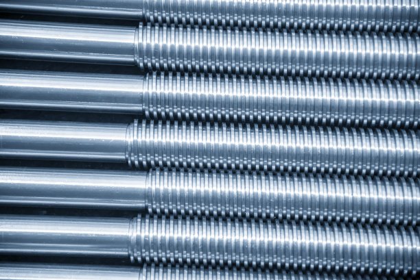 滚珠丝杠轴的特写镜头。图片下载