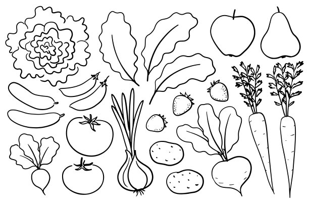 手绘农产品图片下载