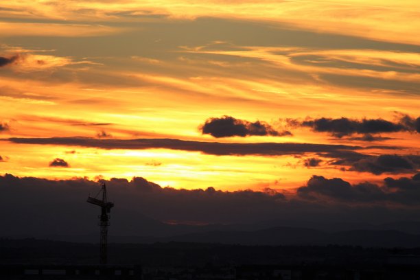 鹤和山的日落图片下载