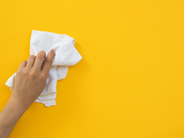 手里拿着白色的清洁布图片下载