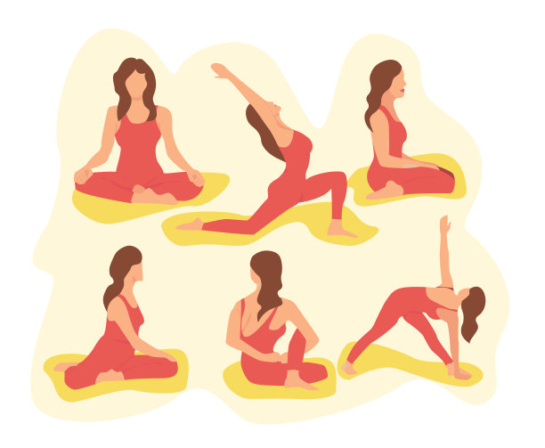 瑜伽姿势由一个女孩表演图片下载