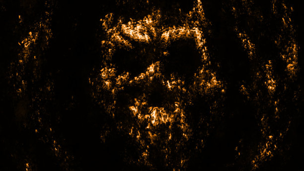 金色的人脸从泥中升起，尖叫着沉入深渊。图片下载