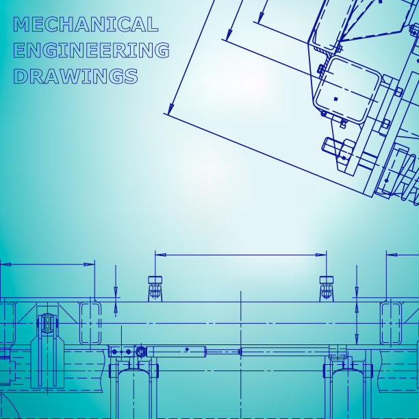 蓝图,素描。工程说明向量。封面，传单，横幅，背景图片下载