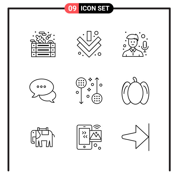 为网页和手机设置9个线条样式图标图片下载