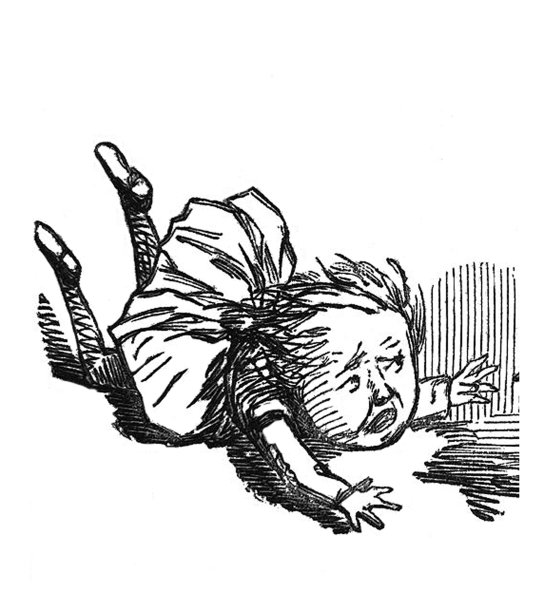 英国讽刺漫画漫画漫画插图-小女孩谁绊倒了图片下载