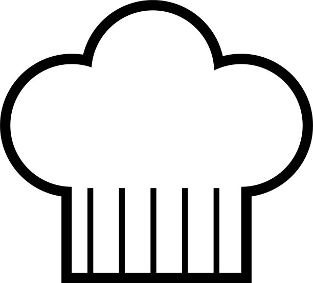 厨师帽线风格图标图片下载