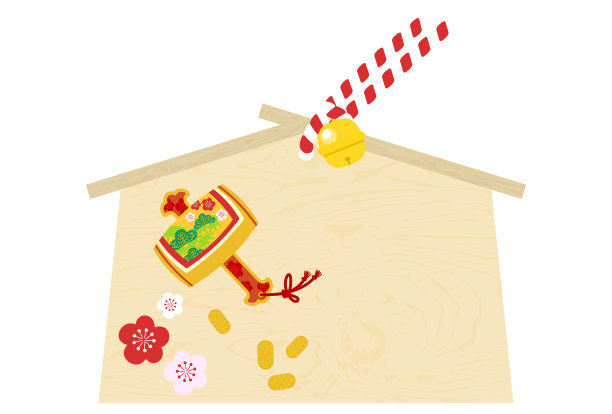 还愿碑:矢量插图的还愿碑与木槌与空间写一个愿望图片下载