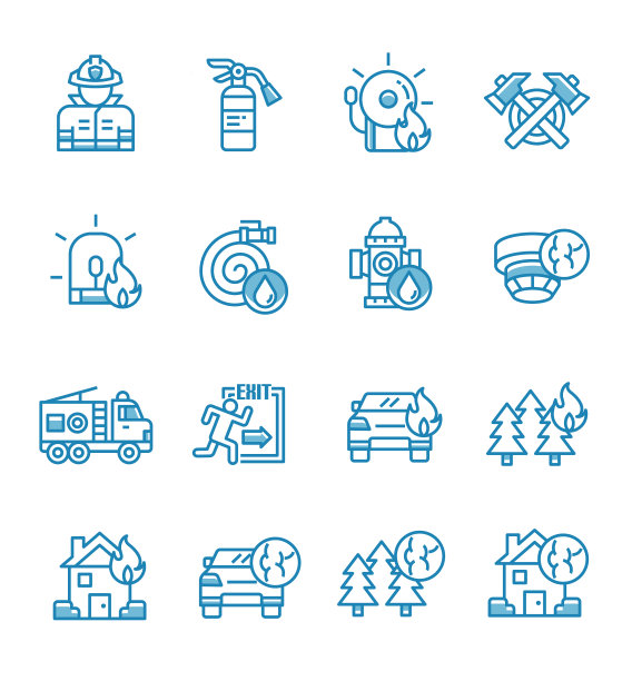 设置消防图标与轮廓样式图片下载