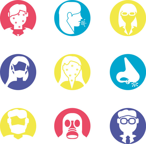 病毒警报和医疗图标设置阻止样式图片下载