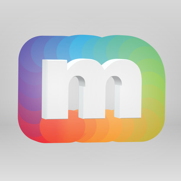 3D字符从字体集与彩色的背景，矢量插图图片下载