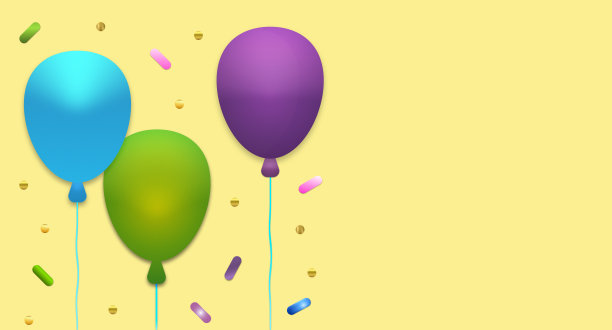 五颜六色的气球。图片下载