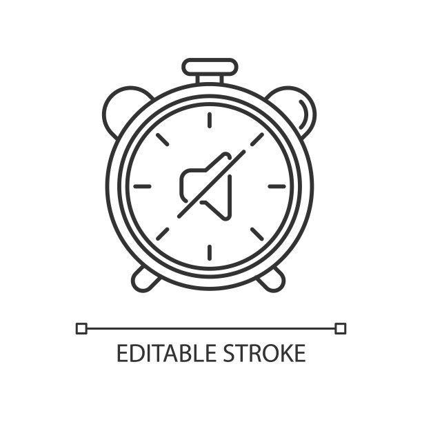 安静时像素完美的线性图标。宿舍的规则。噪声极限。沉默的时间。住宅。细线可定制的插图。轮廓的象征。矢量孤立轮廓绘制。可编辑的中风图片下载